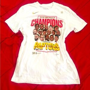 Men's Toronto Raptors Nike White 2019 NBA Finals Champions Celebration Shirt